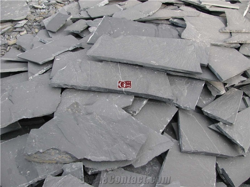 Black Slate Random Stone