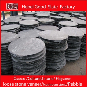 Natured Black Stepping Stone, Black Slate Flagstone