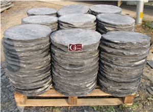 Natured Black Stepping Stone, Black Slate Flagstone