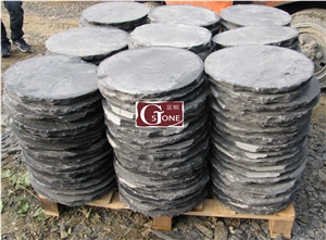 Natured Black Stepping Stone, Black Slate Flagstone