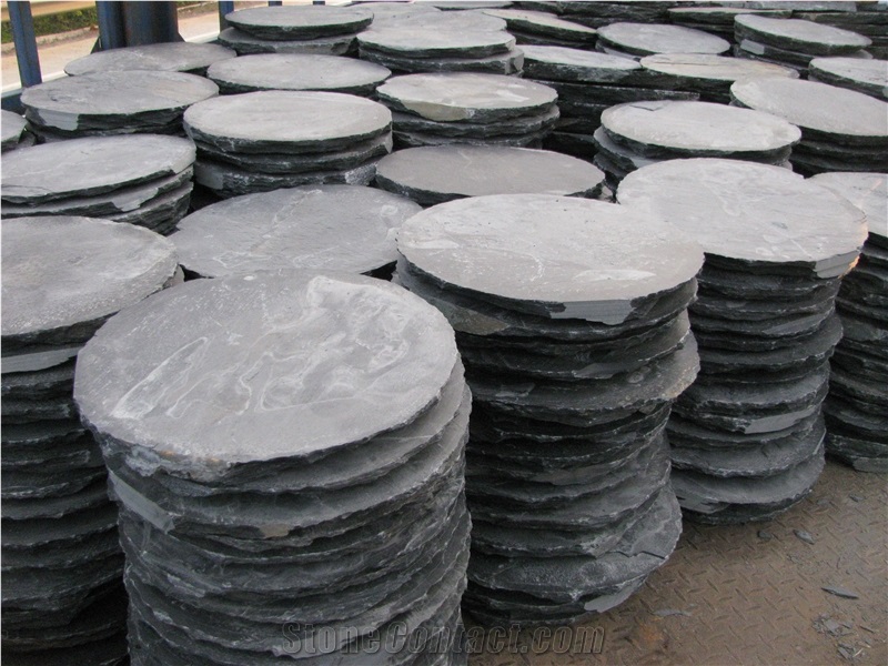 Natured Black Stepping Stone, Black Slate Flagstone