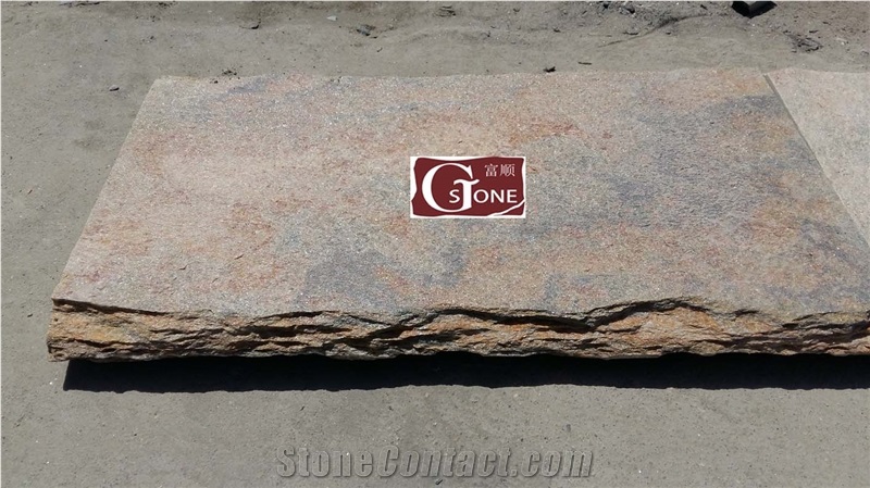 Rusty Quartzite Caps, Yellow Quartzite Pier Caps & Wall Coping