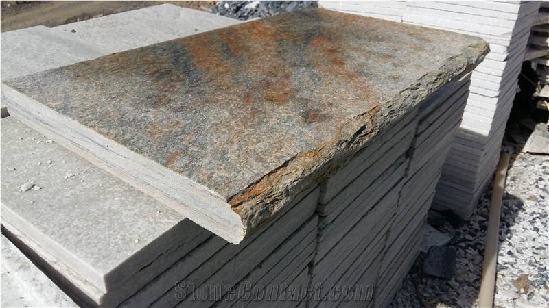Rusty Quartzite Caps, Yellow Quartzite Pier Caps & Wall Coping
