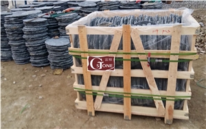 Tumbled Black Slate Stepping Stone, Black Slate Flagstone