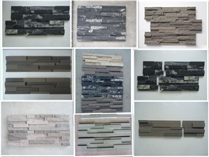 Panels, Culture Stone, Wenge Sandstone, Coffee Wood Wall Cladding