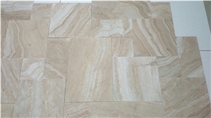 Light Picasso Travertine Pattern Set from Turkey, Romane Crema Travertine Tiles, Tuscany Ivory Onyx Travertine Slabs Turkey