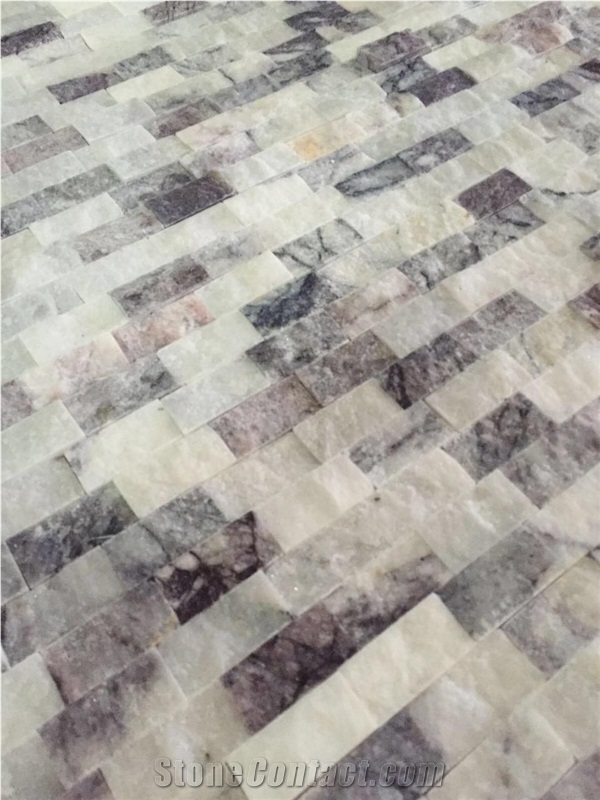 Lilac Marble Split Face Mosaic, Calacatta Viola Split Face Mosaic Turkey