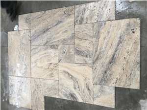 Philadelphia Travertine Tiles Tumbled Pattern, Valencia Silver Travertine, Turkey Travertine Tiles & Slabs