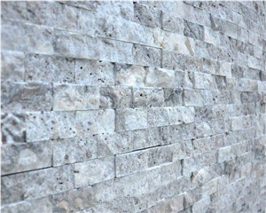 Silver Travertine Split Face Mosaic, Grey Travertine Split Face Tile Turkey