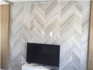 Usak White Onyx Tiles, Usak White Line Onyx Slabs Turkey