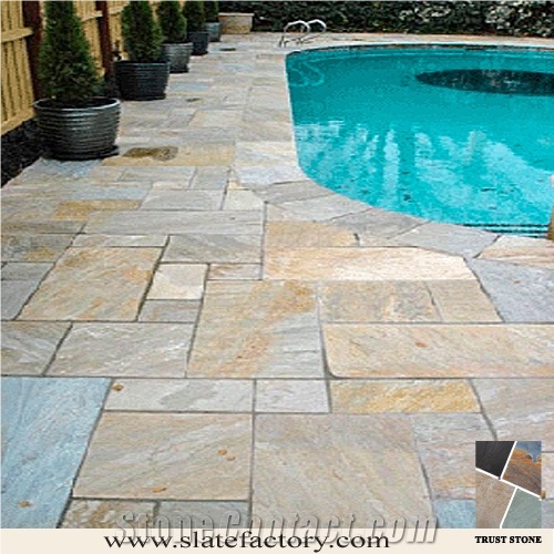 Anti-Slip Stone Pool Coping, Golden Beige Color Pool Pavers, Hanging Rebated Bullnose Pool Coping Paving