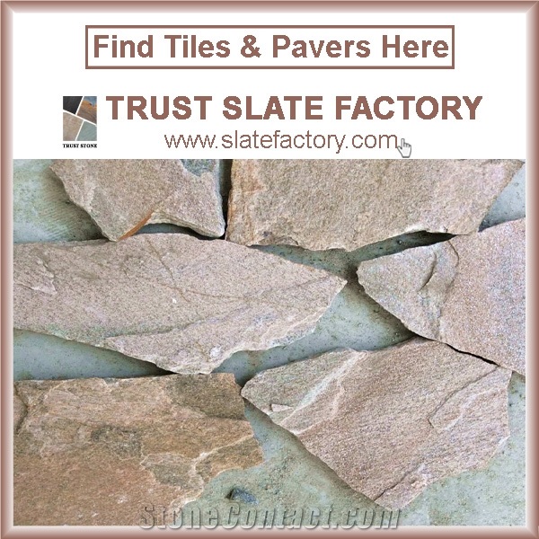 Beige Quartzite Capping Stone, Beige Quartzite Garden Pavers, Beige Quartzite Outdoor