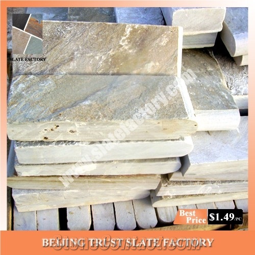 Golden Honey Decking Tiles, Cheap Price Golden Beige Quartzite Swimming Pool Coping, Beige Color Pool Edges Surround