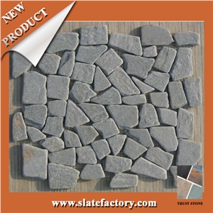 Himalaya Flat Pebbles for Mosaics, Himalaya Pebble Mosaic Patterns, Black Pebble Mosaic Supplies