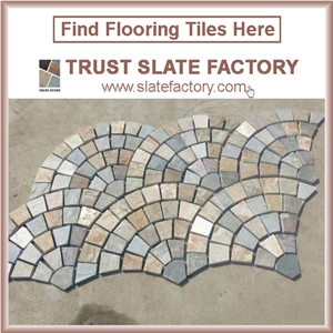 Himalaya Quartzite Outdoor Pavers, Sunset Quartzite Paving Stones, Beige Natural Quartzite Flooring
