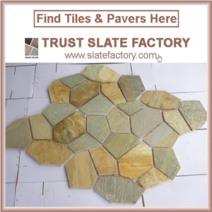 Rust Quartzite Flooring Flagstone, Himalaya Quartzite Flagstone Paver, Sunshine Quartzite Capping Stone