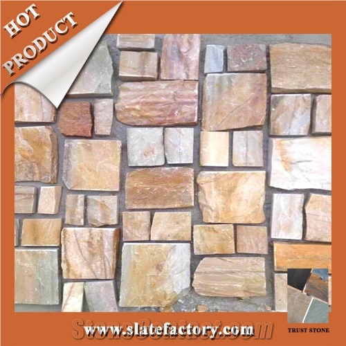 Yellow Quartzite Stone Veneer, Himalaya Quartzite Stone Cladding, Rust Quartzite Veneer Stone, Grey Quartzite Stone Veneer Panels