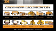 Gang saw Machines for Cutting Marble and Granite Blocks