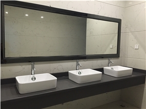 Constrution Engineering Quartz Stone Slab Apply in Bathroom Vanity Top Constrution Engineering Quartz Stone Slab Apply in Bathroom Vanity Top