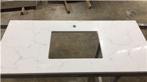 Engineered Quartz Stone Mainly and Widely Used in Custom Countertops and Prefabricated Bathroom Vanity Top