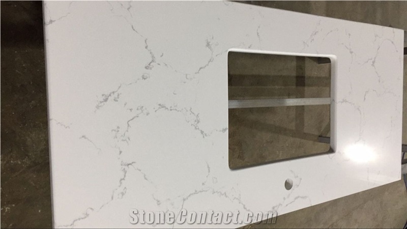 Engineered Quartz Stone Mainly and Widely Used in Custom Countertops and Prefabricated Bathroom Vanity Top