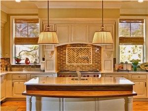Golden Series Coffee Brown Artificial Quartz Stone Polished Surface for Countertop Vanity Top and Bench Top Resistant to Heat/Stain/Scratch with Bevel Edges and Customized Edges Available