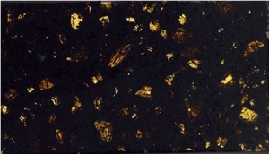 Golden Series Quartz Stone Solid Surfaces for Kitchen with High Gloss and Hardness