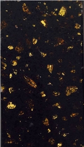 Luxury Interior Design with Golden Series Quartz Stone Solid Surface Non-Porous and Easy to Clean and Maintain Directly from China Manufacturer with Iso/Nsf Certificate at Good Price