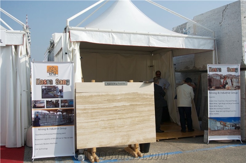 Angoran Beige, Takab Travertine Slabs