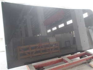 China Good Quality Absolute Pure Black Quartz Slabs