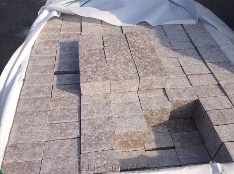 Red G687 Granite Paving Stone, Red Granite Cube Stone & Pavers