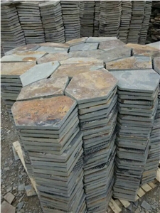 Rusty Slate Paving Stone, Slate Flagstone Walkway Pavers, Random Flagstones