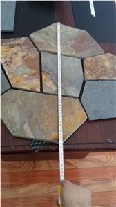 Rusty Slate Paving Stone, Slate Flagstone Walkway Pavers, Random Flagstones