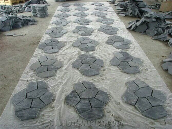 Rusty Slate Paving Stone, Slate Flagstone Walkway Pavers, Random Flagstones