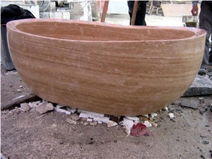 Wholesale Beige Travertine Bathtub Price