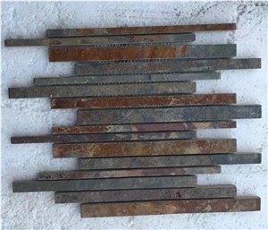 Brown Slate Bricks Mosaic Tile,Rustic Mosaic Tile