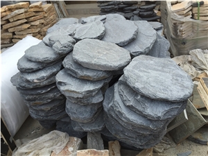 Grey Slate Round Flagstone,Random Flagstone