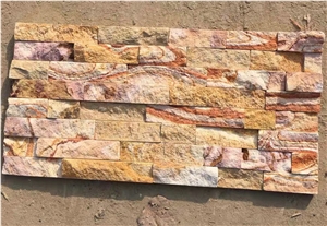 Rusty Yellow Sandstone Culture Stone,Split Sandstone Ledge Stone