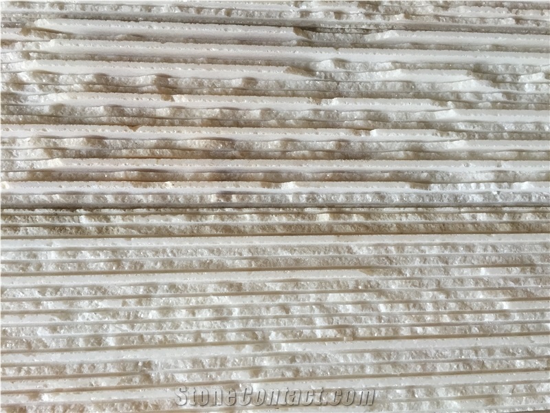 White Beige Quartz Cultured Stone,Brick Stacked Stone ,Ledge Stone