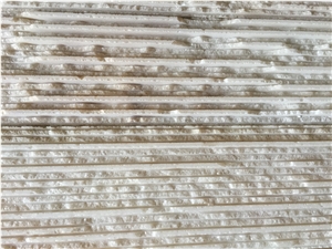 White Beige Quartz Cultured Stone,Brick Stacked Stone ,Ledge Stone