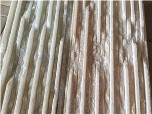White Beige Quartz Cultured Stone,Brick Stacked Stone ,Ledge Stone