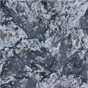 Azul Aran Quartz Slabs & Tiles , China Made Engineered Stone Similar with Natural Stone for Countertop , Vanity Tops and Bar Tops