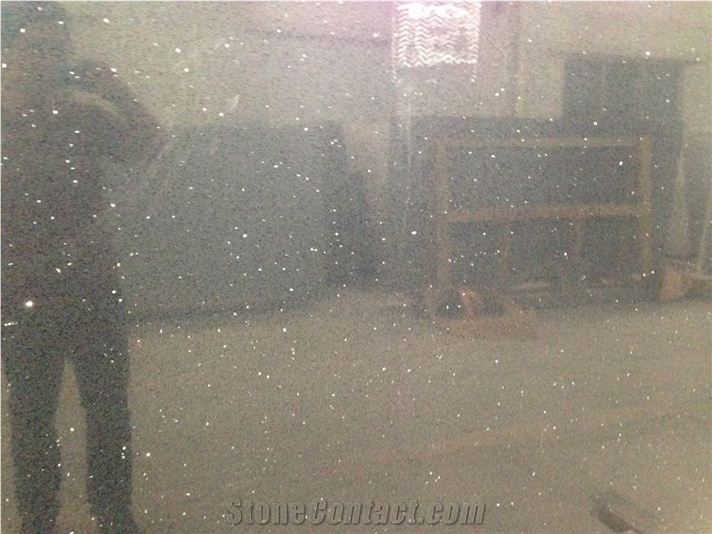 Black Crystal China Manmade Quartz Stone Slab & Tile, Glass Mirror Quartz Tile, High Quality Engineered Stone, Quartz Stone Slab for Prefabricated Worktops and Cut-To-Size Floor Tiles with Resistance