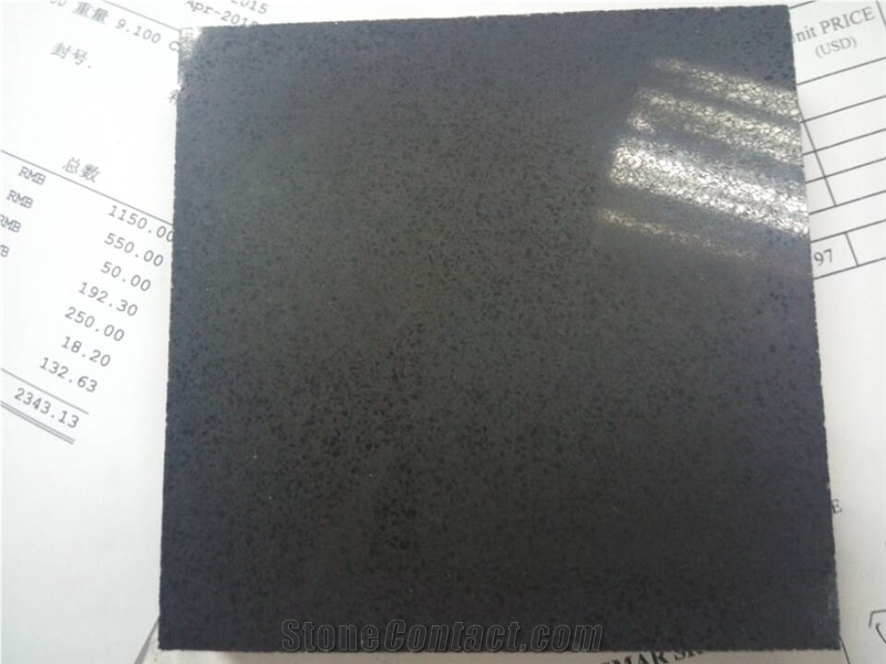 China Artificial Manmade Pure Black Quartz Stone Countertop for Kitchen & Bathroom, High Quality Black Quartz on Sales Direct from China Factory