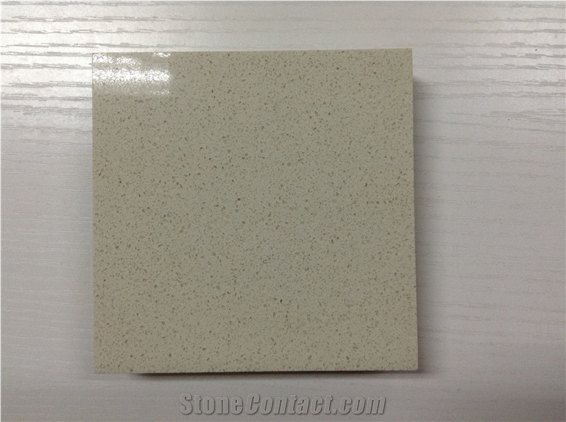 China Beige Quartz Big Slab, Cream Color Quartz Stone, Manmade Stone Engineered Stone Walling, Solid Surface Samll Grain Quartz Tile
