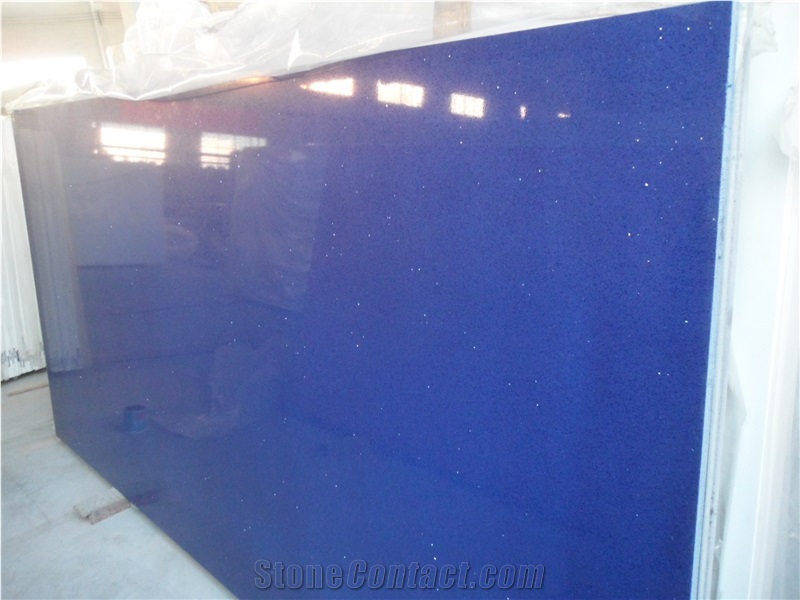 China Blue Quartz Stone Tiles & Labs Architecture Decorative Slab Polished Flooring