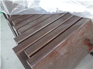 China Engineered Stone Baltic Brown Quartz Countertops, Solid Surface Kitchen Top China Engineered Stone Baltic Brown Quartz Countertops, Solid Surface Kitchen Top