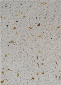 China Pure Quartz Stone Tile & Slab, Semipermeable Sand Quartz for Countertop or Vanity Top, High Quality Artificial Stone