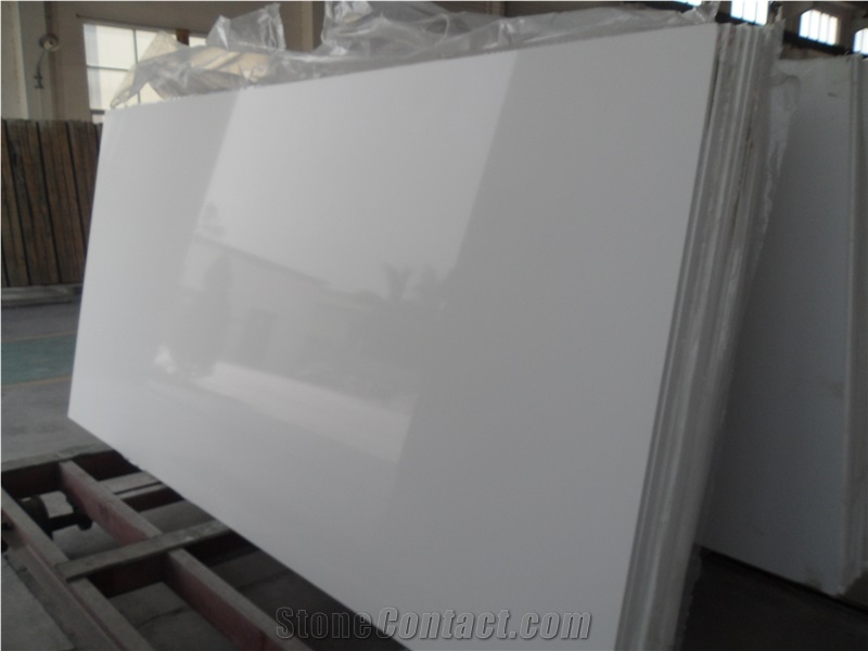 China Super White Quartz Stone Tile, Artificial Quartz Tile & Slab, Good Quality Stone Direct from Factory