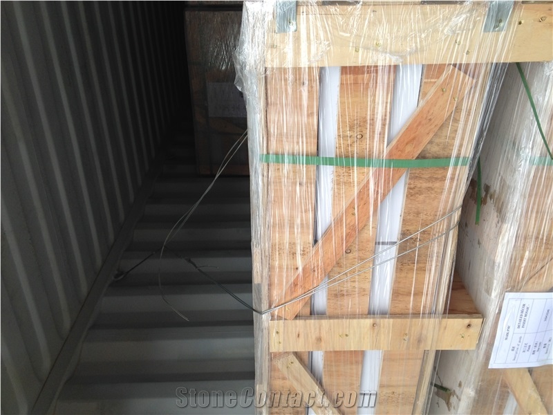 China Wooden White Marble Mixed With Glass, Linear Strips Mosaic Tile, Glass Stone Mosaic For Flooring & Wall
